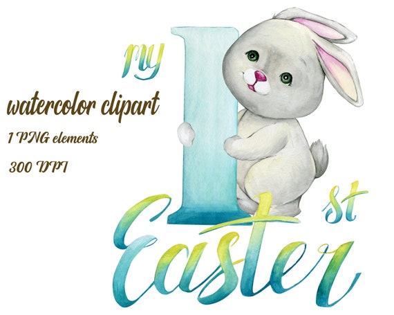 Baby's First Easter Card Bunny Easter Card My first | Etsy