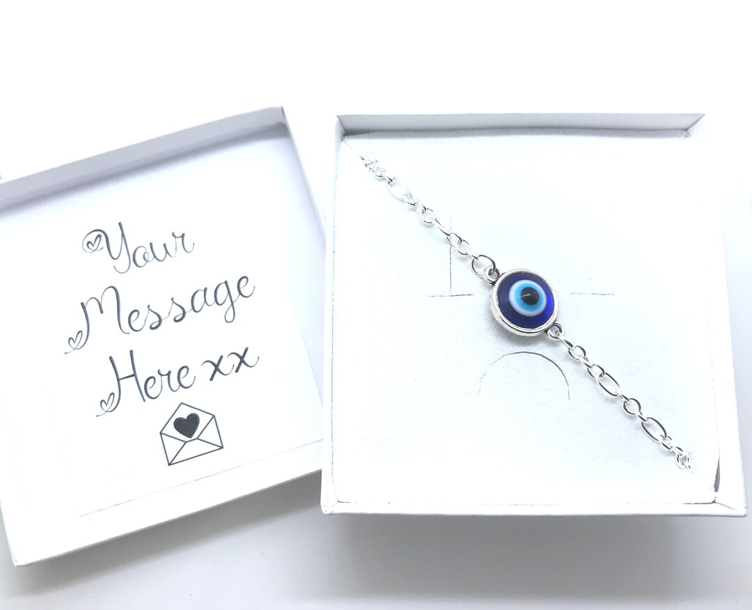 Evil Eye Bracelet Casual Eyeball Symbol of Protection Blue Etsy UK
