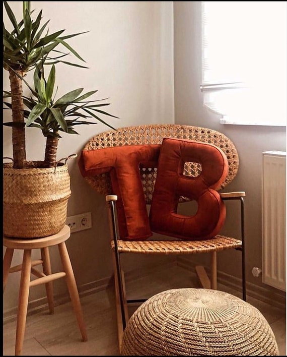 brick red throw pillows