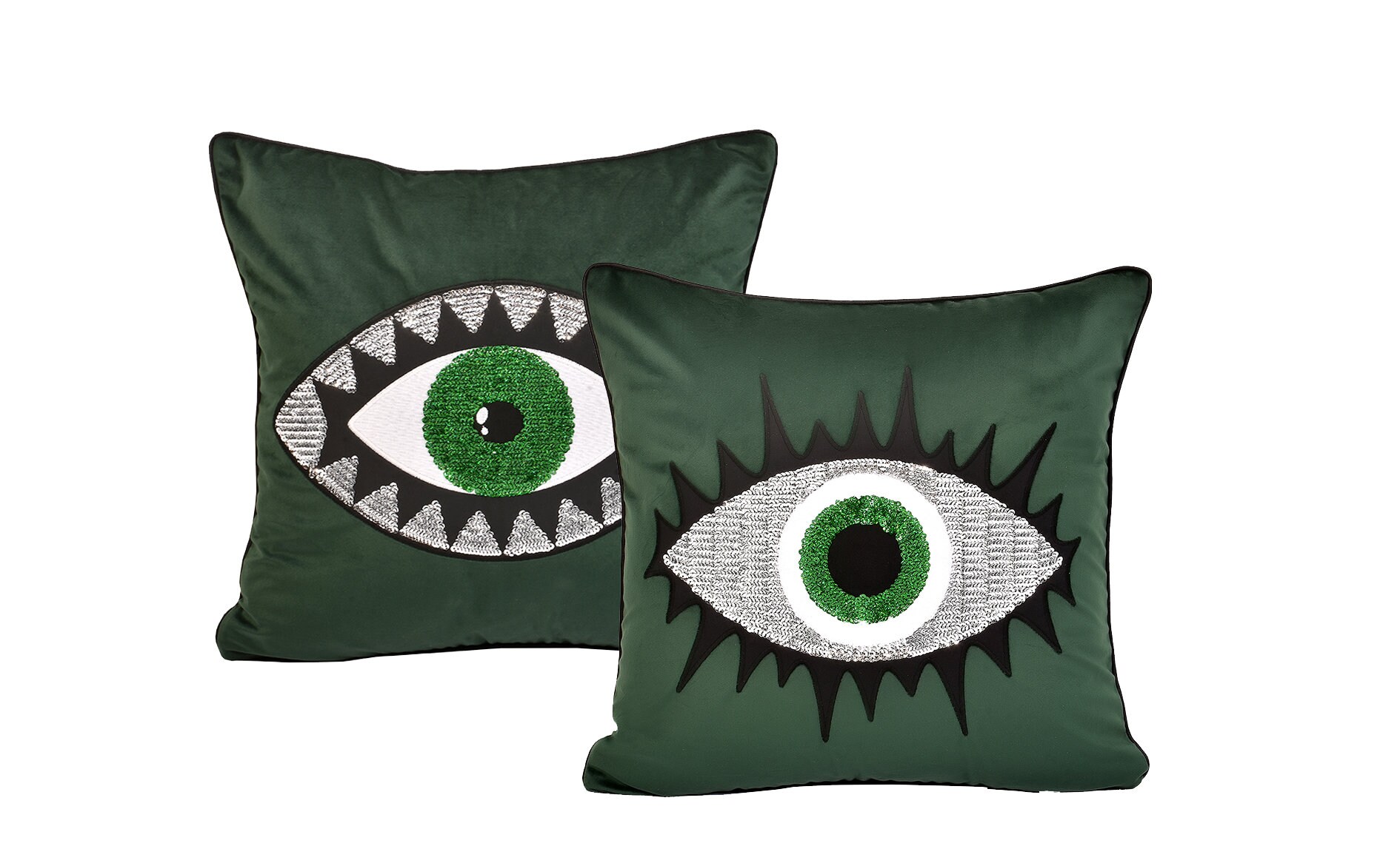 Double Set Evil Eye Pillow Covers Handmade Pillow Cases Etsy
