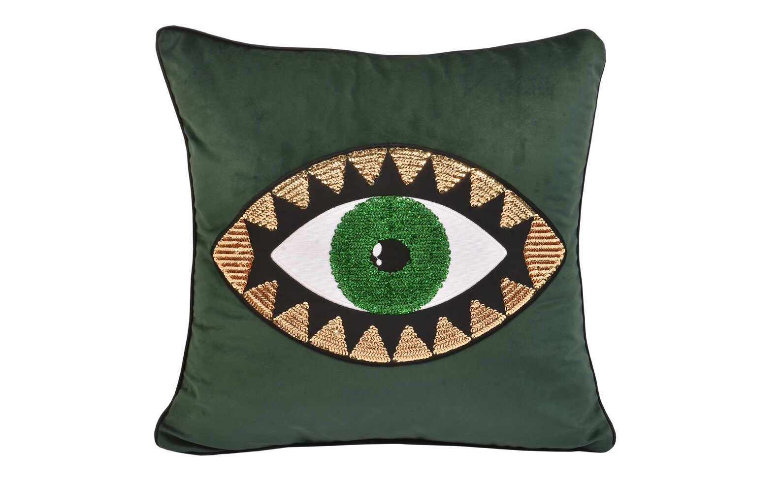Evil Eye Pillow Cover Green Velvet Pillow Cover Green Eye Etsy