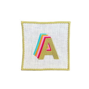 Customized Letter Linen Napkins - Wedding & Engagement Decor - Personalized Embroidery