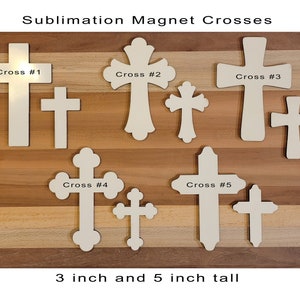 Sublimation Cross Fridge Magnet - Sublimation cross blank - Sublimation blank -  Cross Hardboard Blank - Sublimation Blank Fridge Magnet