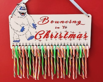 Candy Cane Countdown - Abominable Bumble Snowman - Christmas Countdown - Family Christmas Traditions - Daily Christmas Countdown  *RTS**