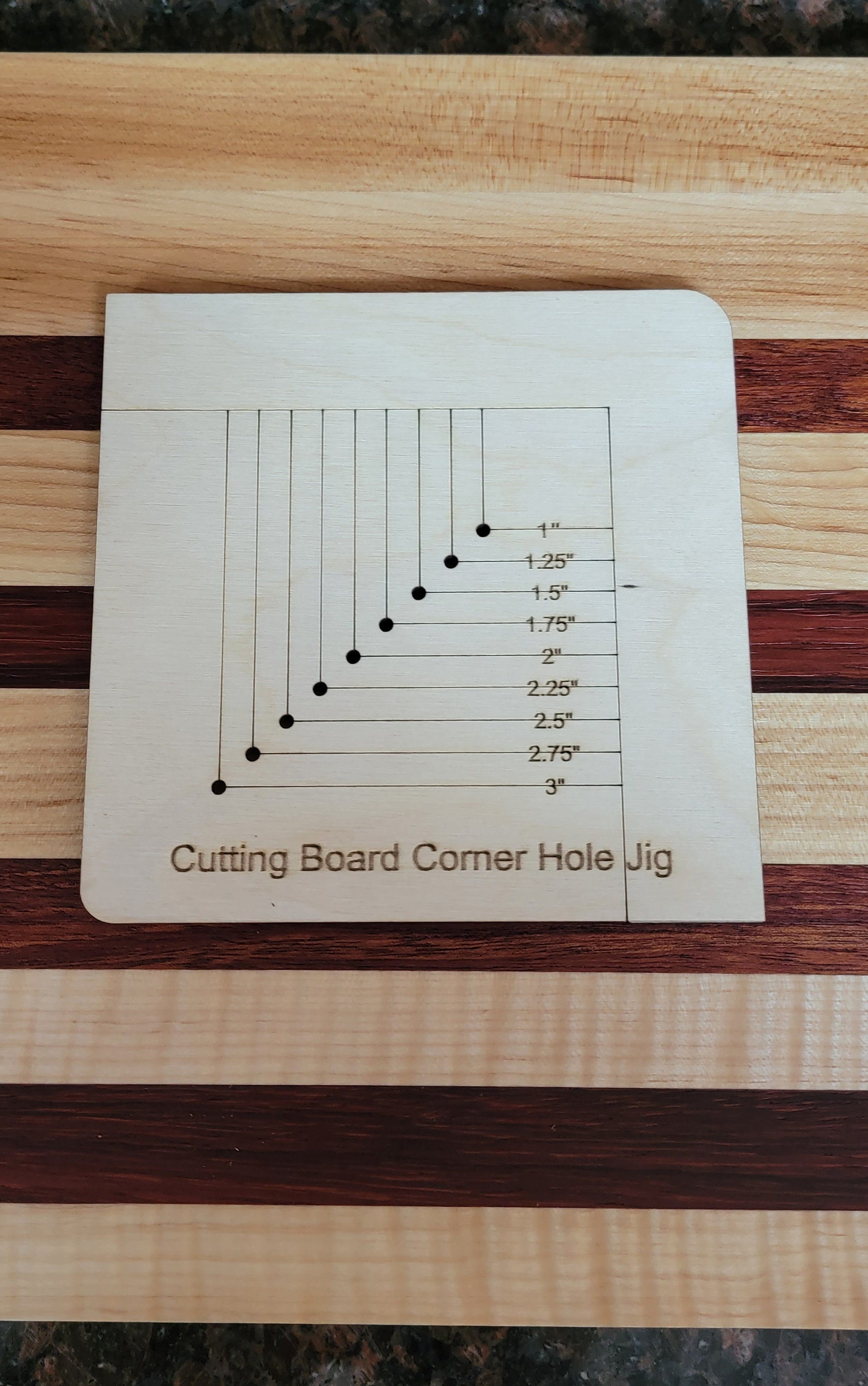 Cutting Board Corner Hole Jig: Baltic Birch Drill Guide - Etsy