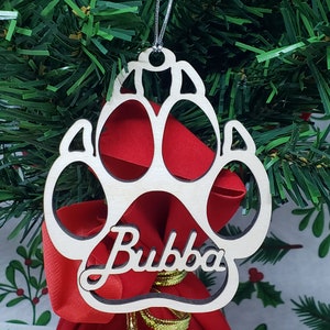 Christmas Tree Ornament, Wood Ornament, Wooden Christmas Ornament, Cat Ornament DXF, and SVG Silhouette ready digital file