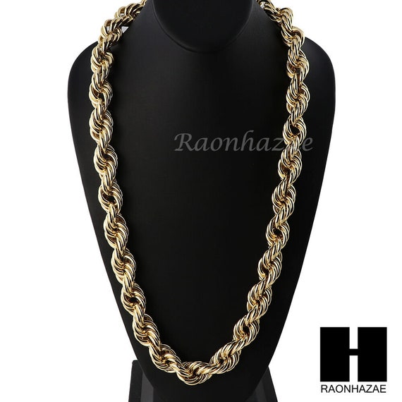 Dookie Chain Gold Rope Chain Thick Hollow Gold 12mm Gold Rope