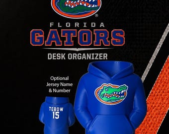 Florida Gators Pencil Holder Desk Organizer with Customizable Name and Number on Back