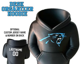Panthers Pencil Holder Desk Organizer with Customizable Name and Number on Back