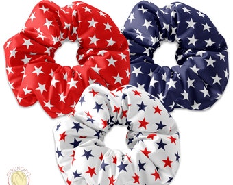 USA Rot Weiß und Blau Scrunchie, Unabhängigkeitstag 4. Juli Scrunchy Haargrusse, Vierter Juli Scrunchy Haar Accessoire, Juli 4th Haarschleife