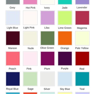 Peut inclure: Un nuancier avec 25 &eacute;chantillons de couleurs diff&eacute;rentes. Les couleurs incluent le gris, le rose vif, l'ivoire, le jade, la lavande, le bleu clair, le rose clair, le lilas, le vert lime, le magenta, le marron, le nude, le vert olive, l'orange, le jaune p&acirc;le, la p&ecirc;che, le rose, le prune, le violet, le rouge, le bleu royal, la sauge, l'argent, le bleu ciel, le turquoise, le turquoise, la past&egrave;que, la menthe claire, le jaune et le bleu periwinkle.