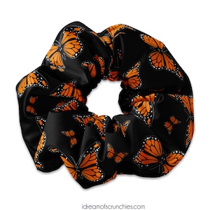 Monarch Butterfly Scrunchie Hair Ties, Butterfly Scrunchy Hair Accessory, Monarchy Scrunchys, Butterflies Scrunchies