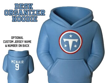 Titans Pencil Holder Desk Organizer with Customizable Name and Number on Back