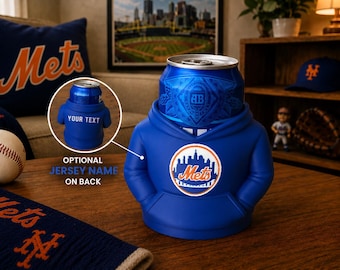 Mets 12oz Can Holder with Customizable Name on Back