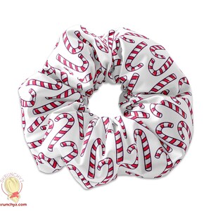 Candy Canes Scrunchy, Winter Candy Themed Scrunchie Hair Tie, Christmas Treats Scrunchys, Xmas theme Scrunchies, Winter Holiday Scrunchies