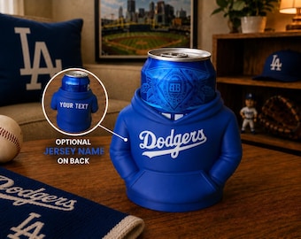 Dodgers 12oz Can Holder with Customizable Name on Back