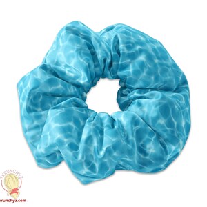 Water Pattern Scrunchie Hair Tie, Colorful Ocean Scrunchy Hair Tie Accessory, Cute Scrunchies for Girls