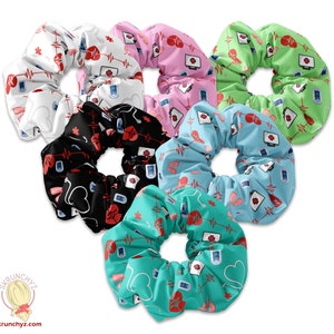 Respiratory Therapist Scrunchie Hair Tie, Respiratory Nurse Scrunchys, Hair Tie for Respiratory Caretakers and Nurses, Respiratory Doctor