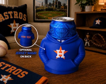 Astros 12oz Can Holder with Customizable Name on Back