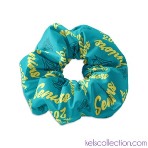 Personalized Seniors Scrunchies with School Logo, Grad Year & School Colors, High School Seniors Custom Hair Tie