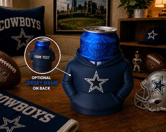 Cowboys 12oz Can Holder with Customizable Name on Back