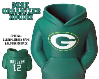 Packers Pencil Holder Desk Organizer with Customizable Name and Number on Back