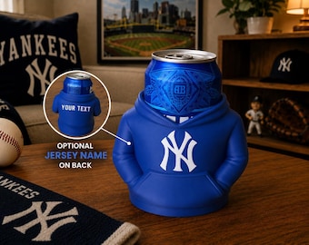 Yankees 12oz Can Holder with Customizable Name on Back