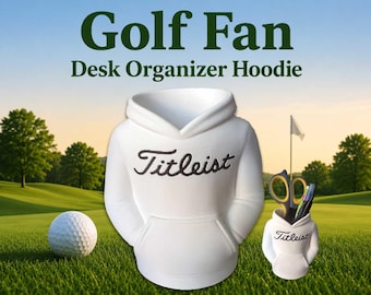 Golf Pencil Holder Desk Organizer with Customizable Name on Back