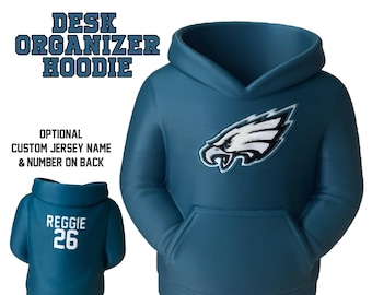 Eagles Pencil Holder Desk Organizer with Customizable Name and Number on Back