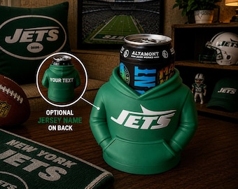 Jets 12oz Can Holder with Customizable Name on Back