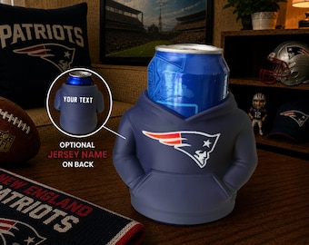 Patriots 12oz Can Holder with Customizable Name on Back