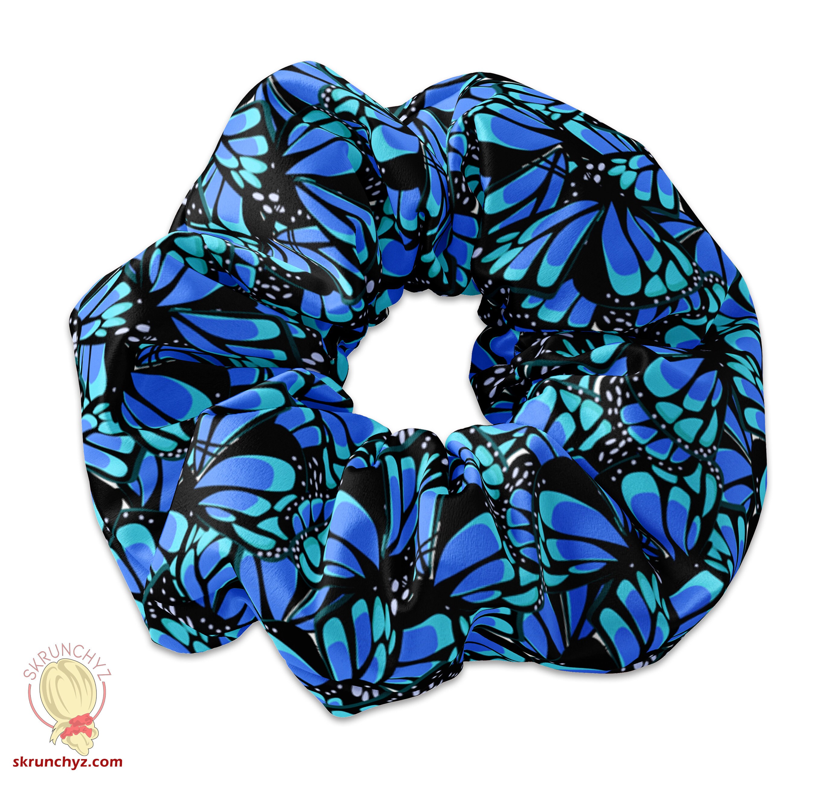 Monarch Butterfly Wings Repeating Pattern Scrunchie Hair Tie, Monarch ...