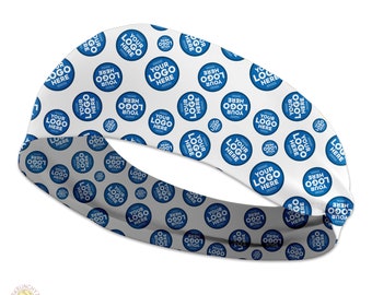 Custom Business Stretchy Headband - Branded Headband, Great for Casual and Active wear, Athletic Head Band, Personalized Business Products
