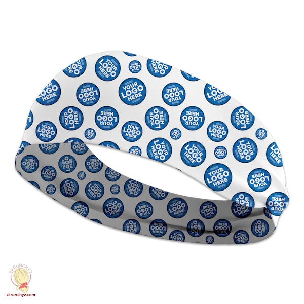 Custom Business Stretchy Headband - Branded Headband, Great for Casual and Active wear, Athletic Head Band, Personalized Business Products