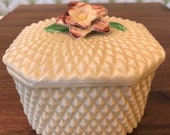 Porcelain Hobnail Trinket Box