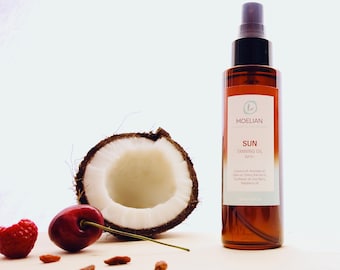 Sun Tan Oil, Coconut Golden Tanning Oil, Tropical Sun Bronzer, Vegan Body Oil, Summer by Moelian