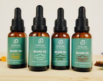 Beard Oil Eucalyptus and Sage, Beard Oil Conditioner, Beard Balm, Grooming Care, Organic Beard Care Oil, Gift for Men