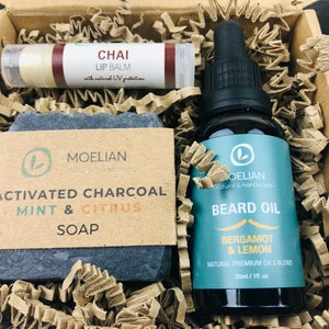 Beard Grooming Kit, Groomsmen Gift Box, Groomsmen Proposal, Father’s Day gift, Beard oil, Charcoal Soap, Gift for Men