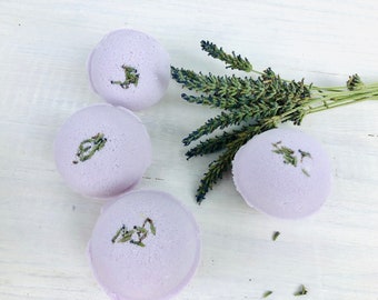 Bath Bombs Set, Spa Set, Lavender Bath Bombs, Rose Bath Bombs, Bath Bomb Set Rose and Lavender, Self Care Set, Bridal Shower Favors