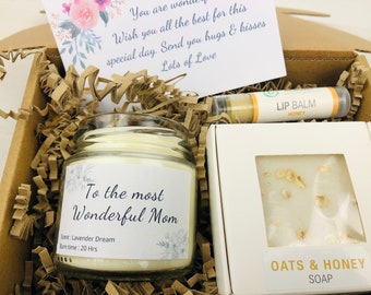 Candle Gift for Mother, Birthday Gifts for Mother, Personalized Candle,  Spa Gift Box, Candle Gift Set, Ecofriendly Products