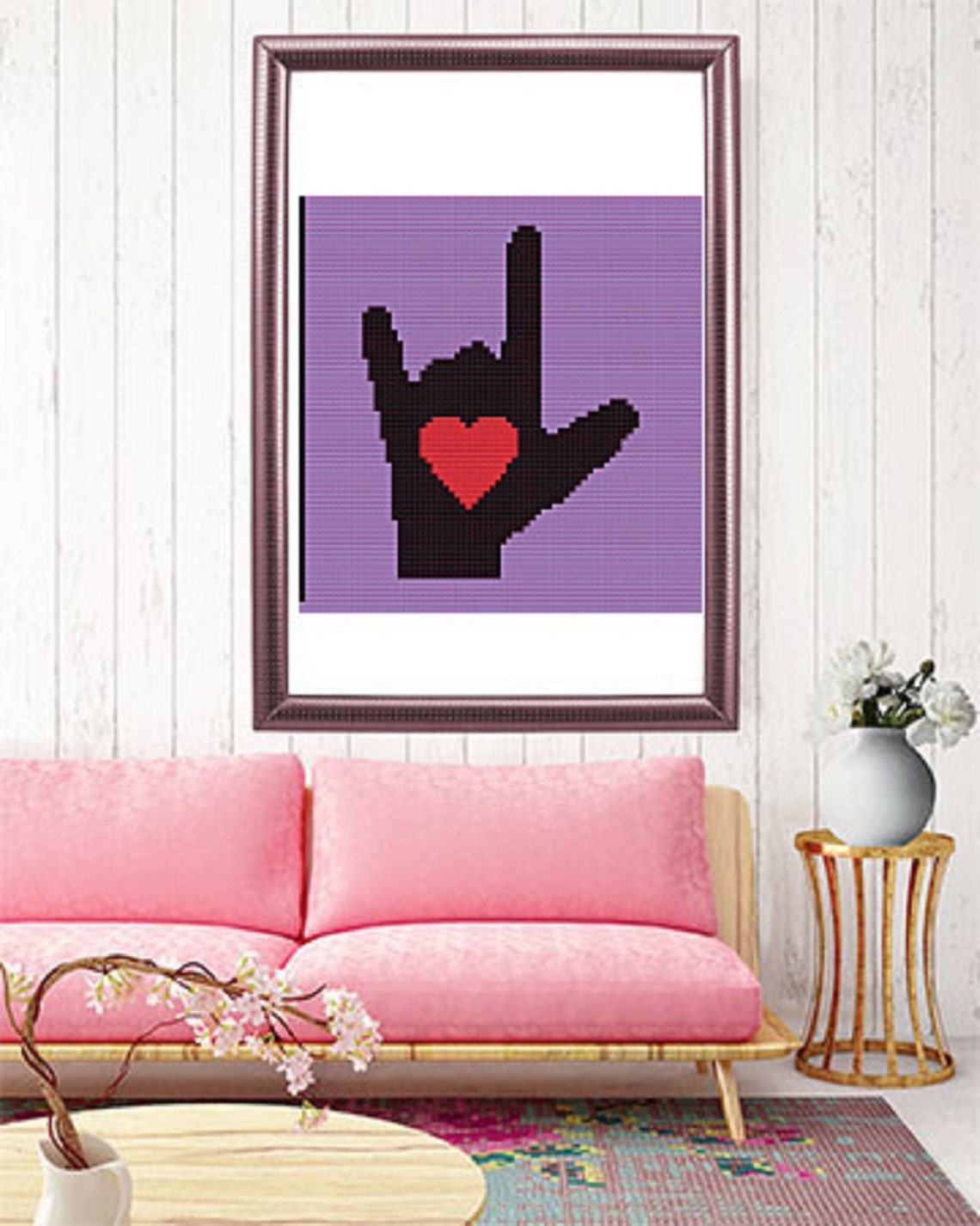 I LOVE YOU in ASL Pillow Top Sc 70 by 72 Etsy