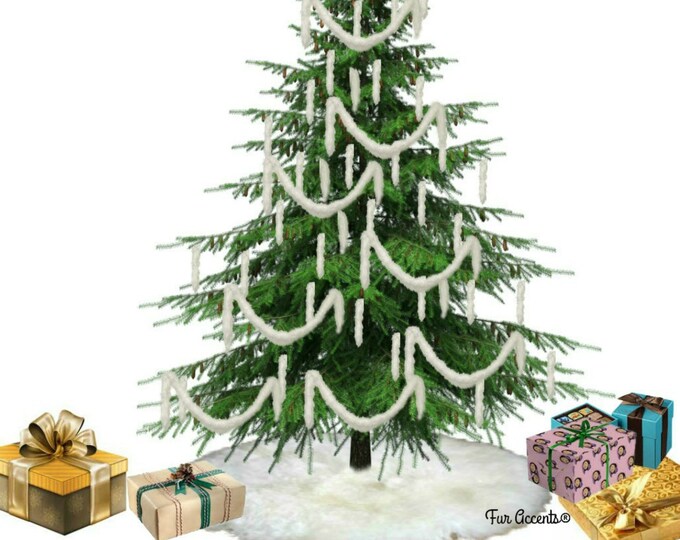 All I Want Fur Christmas - Soft - Premium Faux Fur Garland - Swag - Fireplace Mantles - Christmas Trees - Bannister's - Holiday Decor