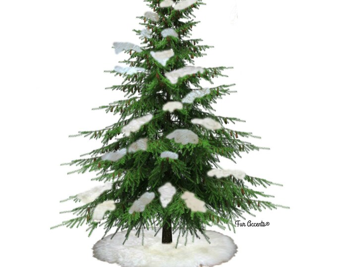 All I Want Fur Christmas - Soft - Premium Faux Snow Drifts - Christmas Tree - Holiday Decor - White - Original Designs
