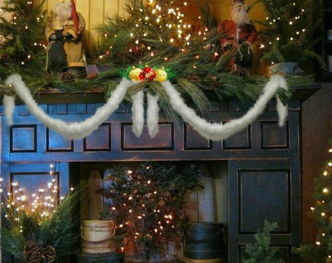 All I Want Fur Christmas - Soft - Premium Faux Fur Garland - Swag - Fireplace Mantles - Christmas Trees - Bannister's - Holiday Decor