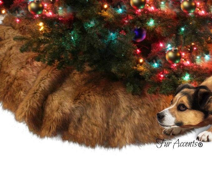 Premium Wolf/Coyote Faux Fur Christmas Tree Garland - Swag - Fireplace Mantle Decor - Bannister Decoration - Holiday Ornament - 5' to 100'