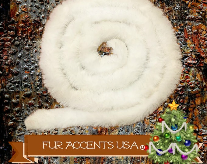 Premium Faux Fur Garland - Swag - Fireplace Mantle Decor - Christmas Tree Trim. Bannister Decoration - Holiday Decorations - up to 100' long