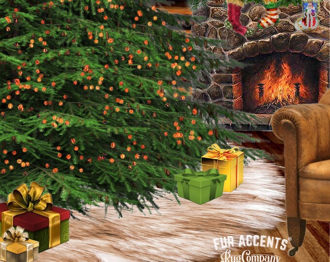 Premium Shag Faux Fur Christmas Tree Garland - Brown Tip Swag - Fireplace Mantle Decor - Bannister Decoration - Holiday Ornament - 5' - 100'