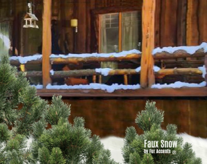 Faux Fur Snow Drifts, Faux-Snow Strips- Christmas Tree Garland,Decorations,Shag Swag, Fences,Railings,Stairs,Fireplace Mantle,White, 2'-100'