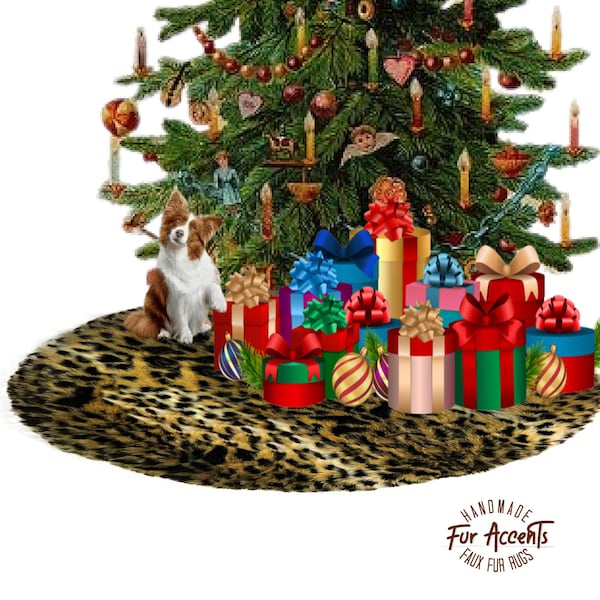 Leopard Tree Skirt Etsy