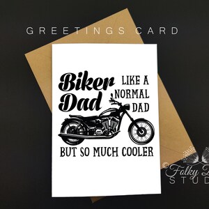Geburtstagskarte für Papa Biker Motorrad fahren Vater Karte zum Geburtstag oder Vatertag